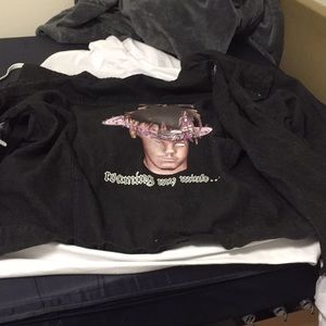 Juice wrld denim jacket with hood